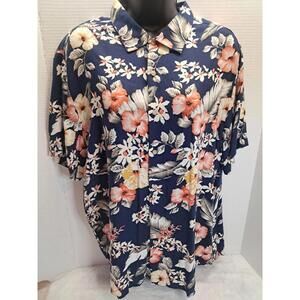 Denim And Flower Womens L Classic Tropical Light Weight Flowy  Botantical. C2